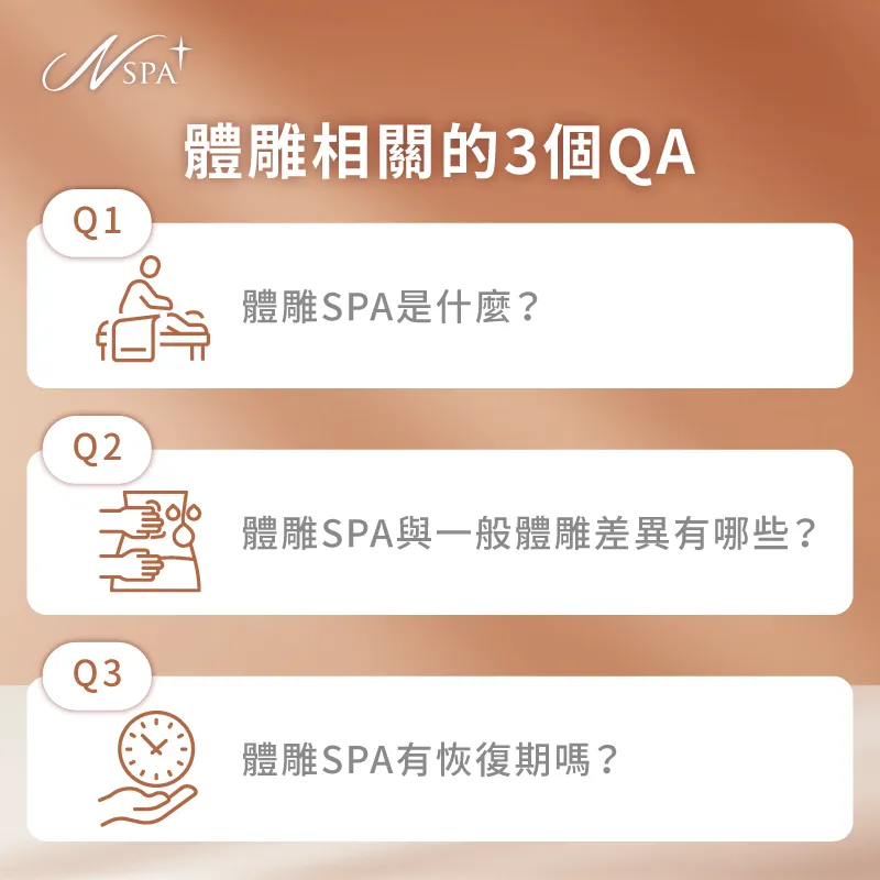 體雕SPA是什麼?N SPA透過文章中的QA為各位講解 體雕SPA-SPA體雕