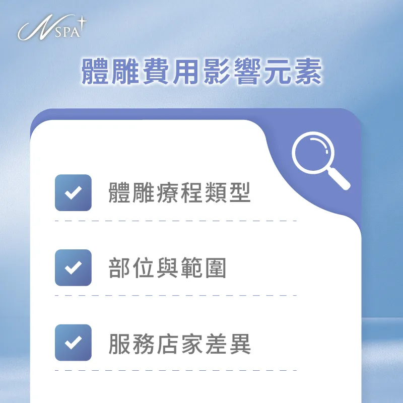 體雕費用如何評估?讓N SPA透過文章告訴你 體雕費用怎麼評估-體雕 費用
