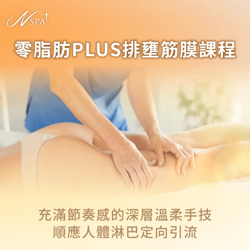 美容師透過充滿節奏感的專業手技進行深層定向引流 零脂肪PLUS精緻排壅手技-體雕種類