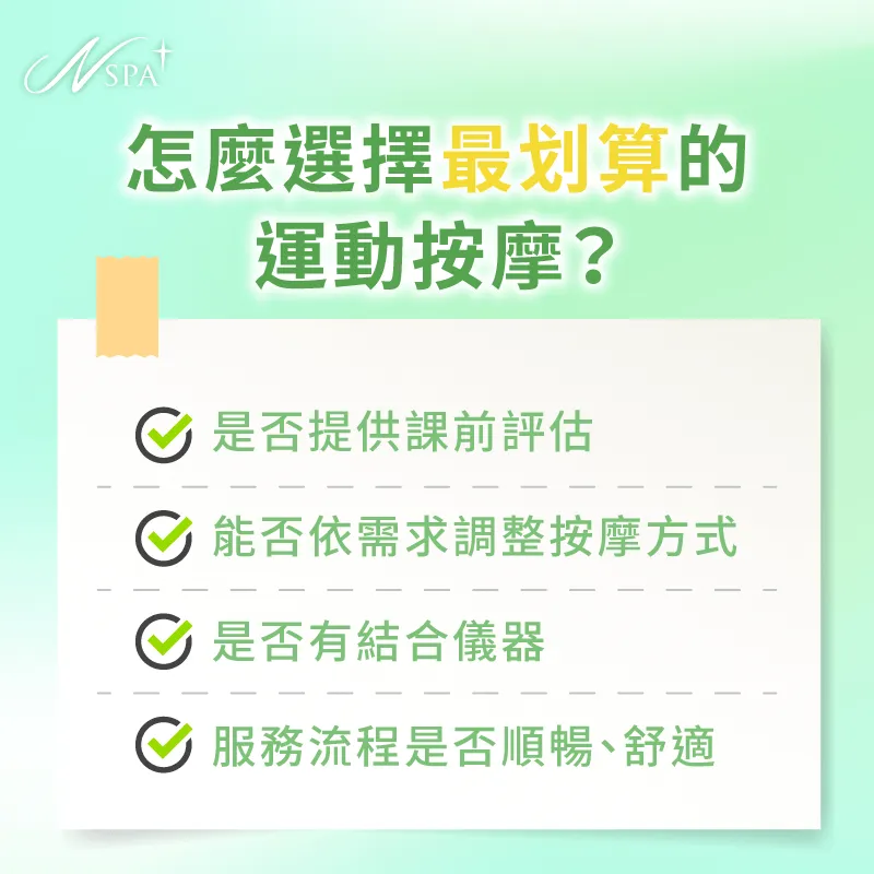 透過需求評估與課程比較,提升運動按摩費用的整體價值感受 怎麼選擇最划算的運動按摩-運動按摩一次多少錢