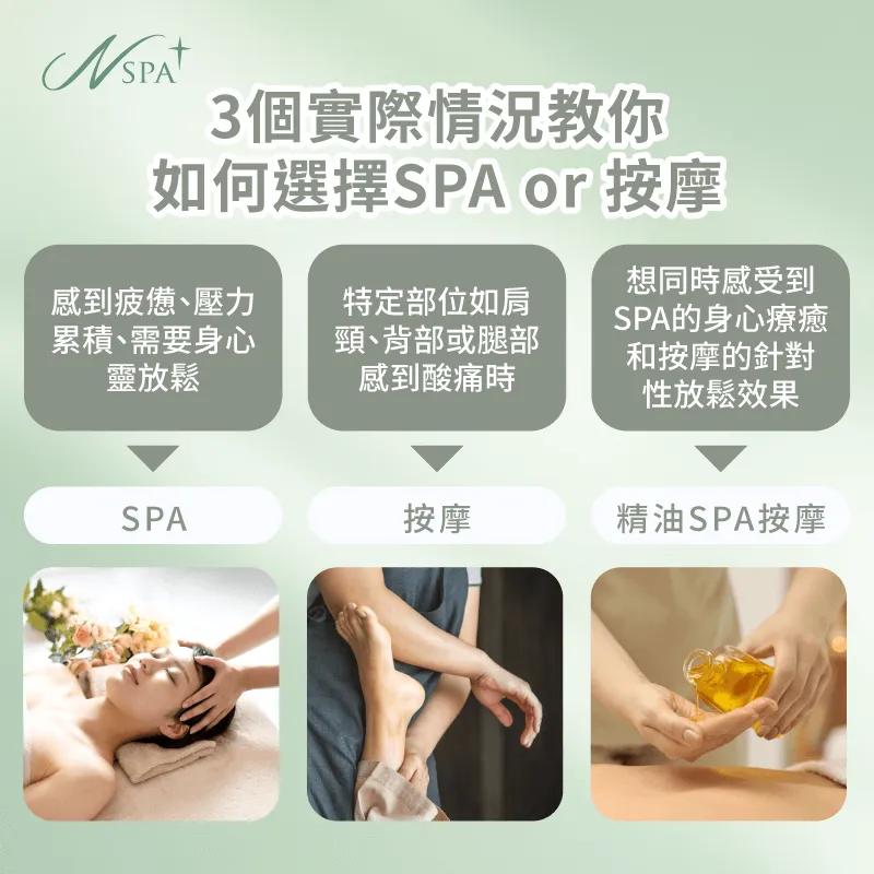 SPA按摩的結合服務能滿足你的多重需求,既放鬆心情又解決局部狀況 SPA按摩差別有哪些-spa按摩差別