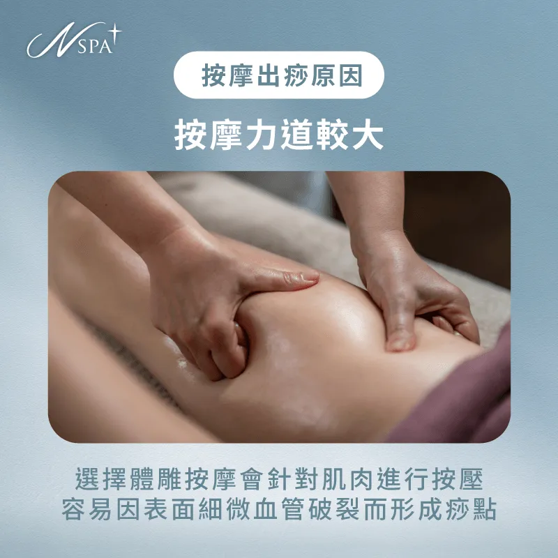 按摩力道較大容易產生痧點 按摩力道較大-按摩 後 出痧
