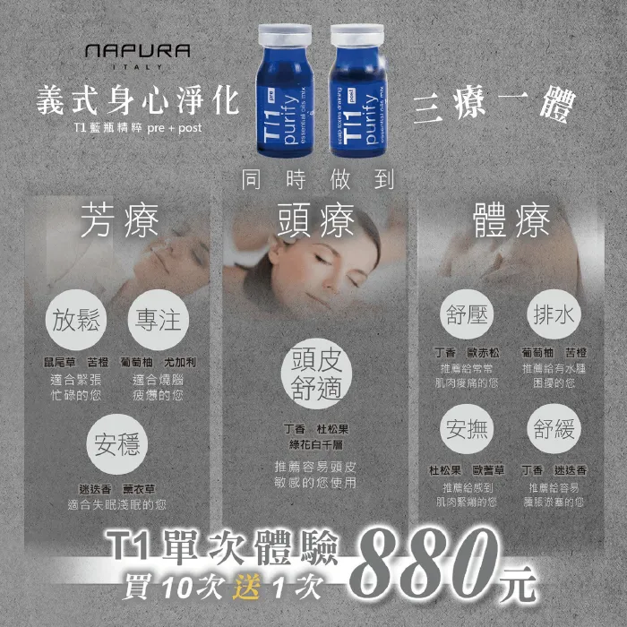 義大利T1系列精油頭療護理-頭部護理推薦